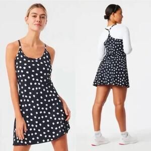 OUTDOOR VOICES The Exercise Dress in Black Polka Size Women's Medium